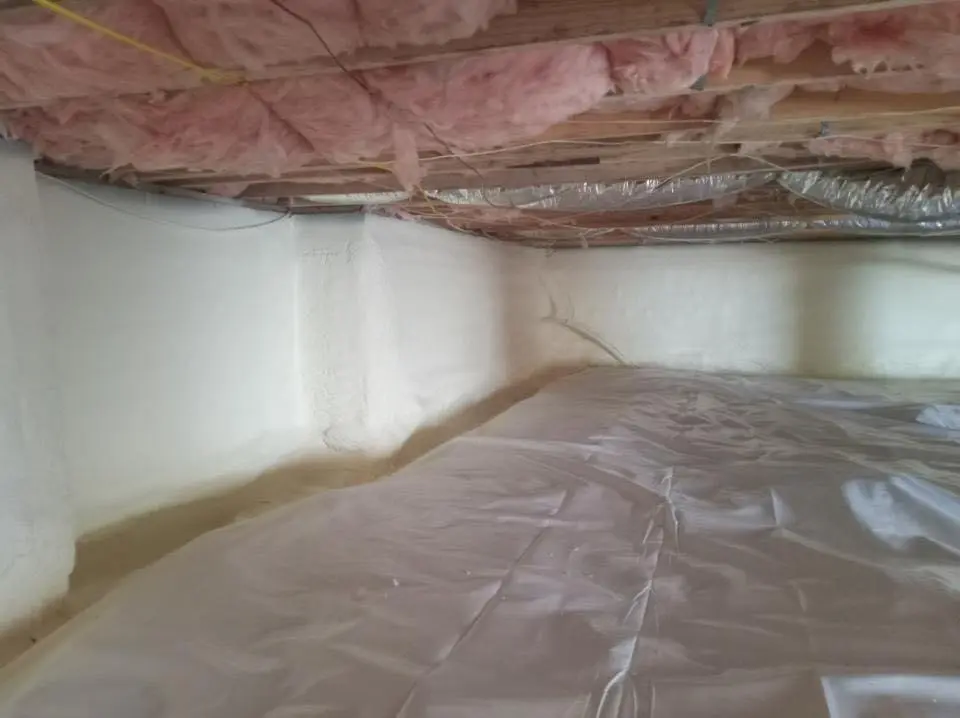 Crawl space encapsulation with closed-cell spray foam for Roof Leak Repair in West Hazleton
